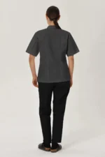 Кітель однобортний з коротким рукавом жіночий — Чорний — Антрацит